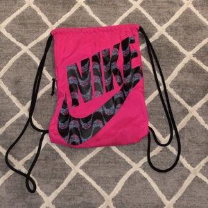 Nike pink drawstring bag